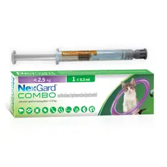 NEXGARD - Combo Pipeta Antiparasitaria Gato 0.8 a 2.5 Kg