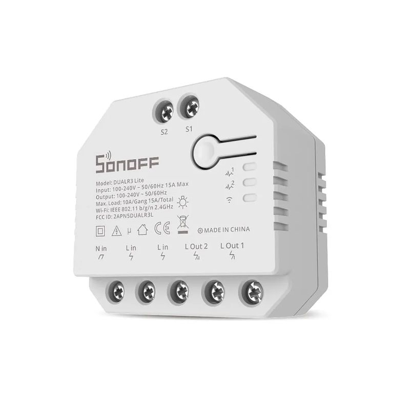 SONOFF - Interruptor Wifi Sonoff DUALR3 Lite de 2 Canales Control de Motor