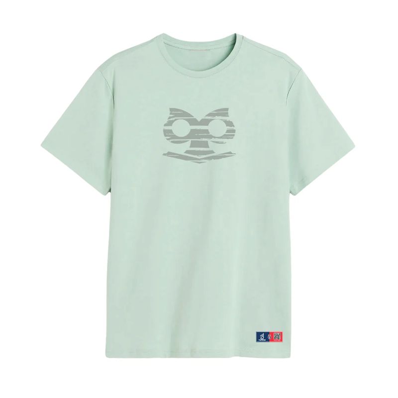 TUFANS - POLERA U DE CHILE VERDE AGUA CUELLO REDONDO BÚHO