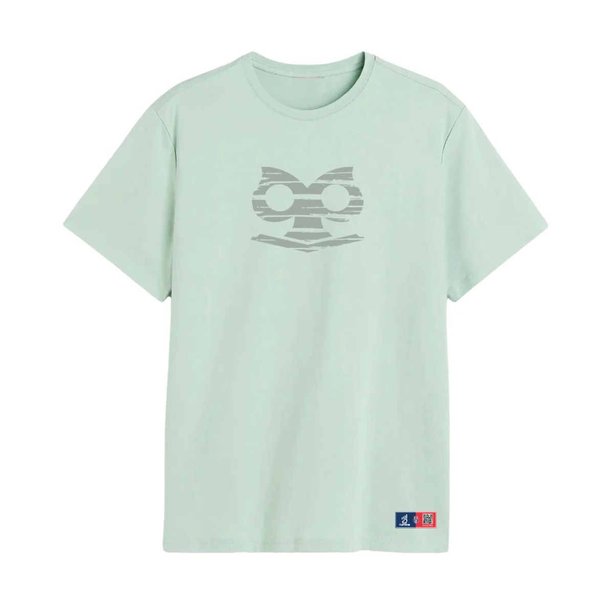 TUFANS - POLERA U DE CHILE VERDE AGUA CUELLO REDONDO BÚHO