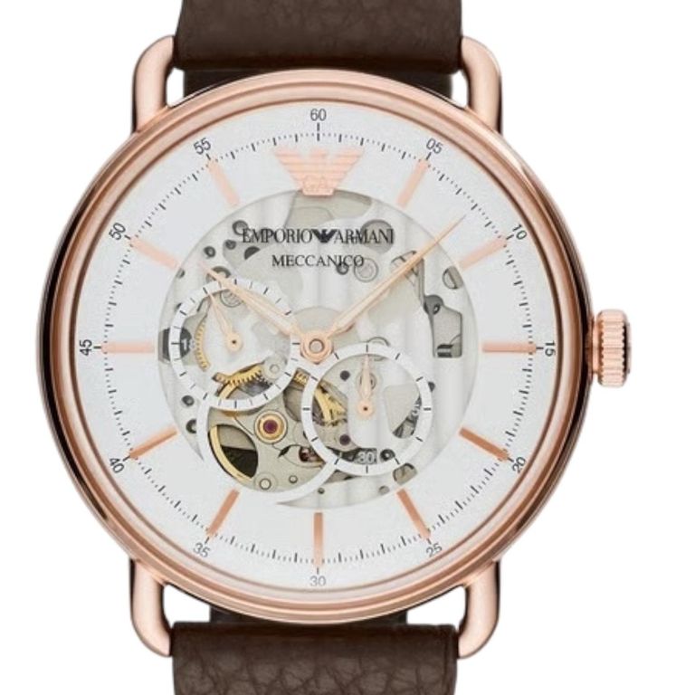 Reloj Automatico Skeleton Hombre Ar60027 Dorado TALLA UNICA