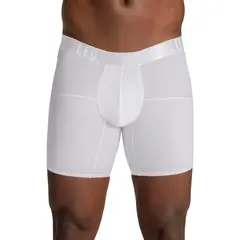 LEO - Bóxer medio diseño ergonómico ultrafresco y cómodo en microfibra 033300N Blanco