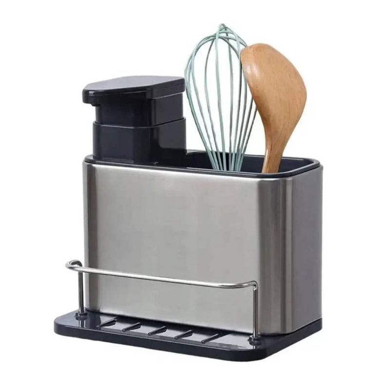 GENERICO - Dispensador De Jabon 3 En 1 Con Soporte De Esponja