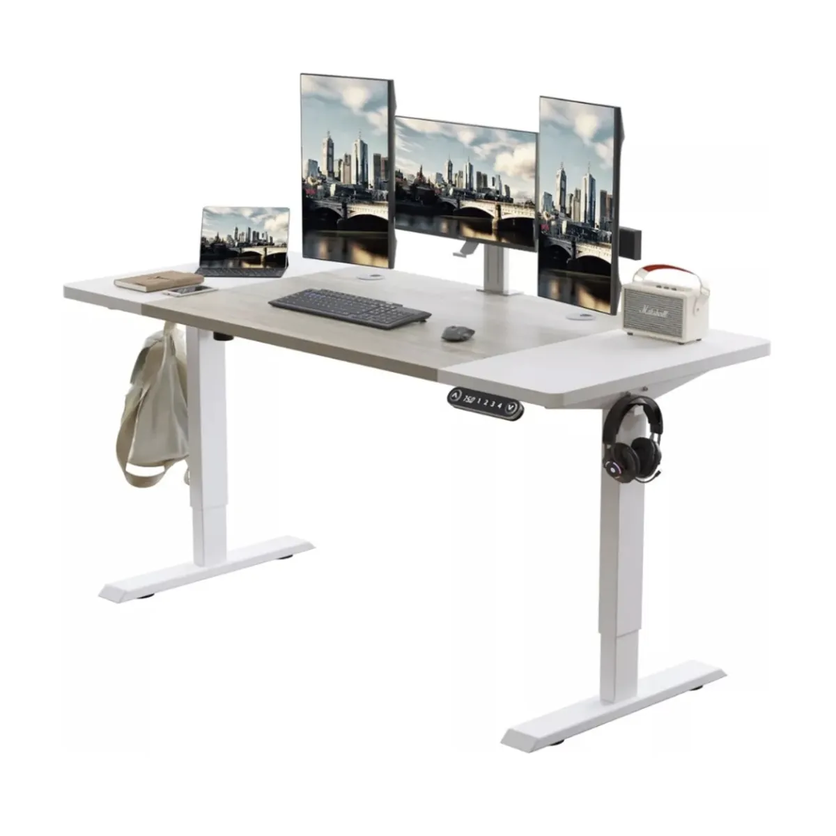 HOMER DESIGN - Escritorio Gamer Altura Ajustable Electrico 140cm X 69cm X 60cm…