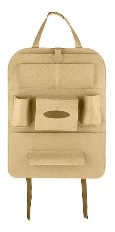 Bolso Organizador Para Asiento Trasero De Auto - Beige