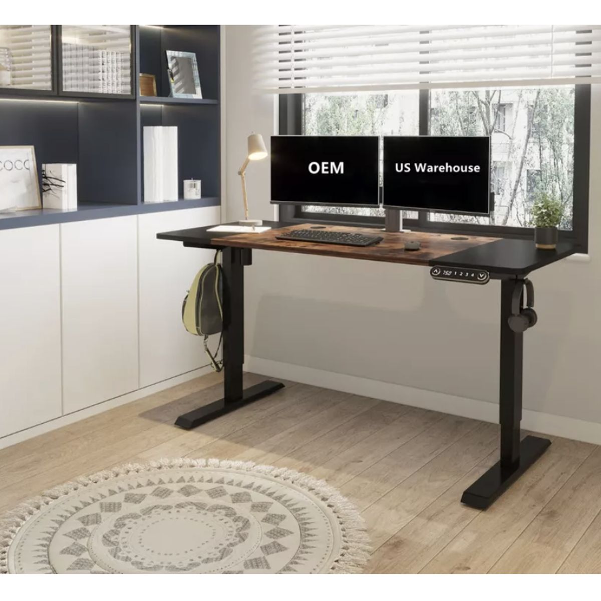 HOMER DESIGN - Escritorio Gamer Altura Ajustable Electrico 140cm X 69cm X 60cm…