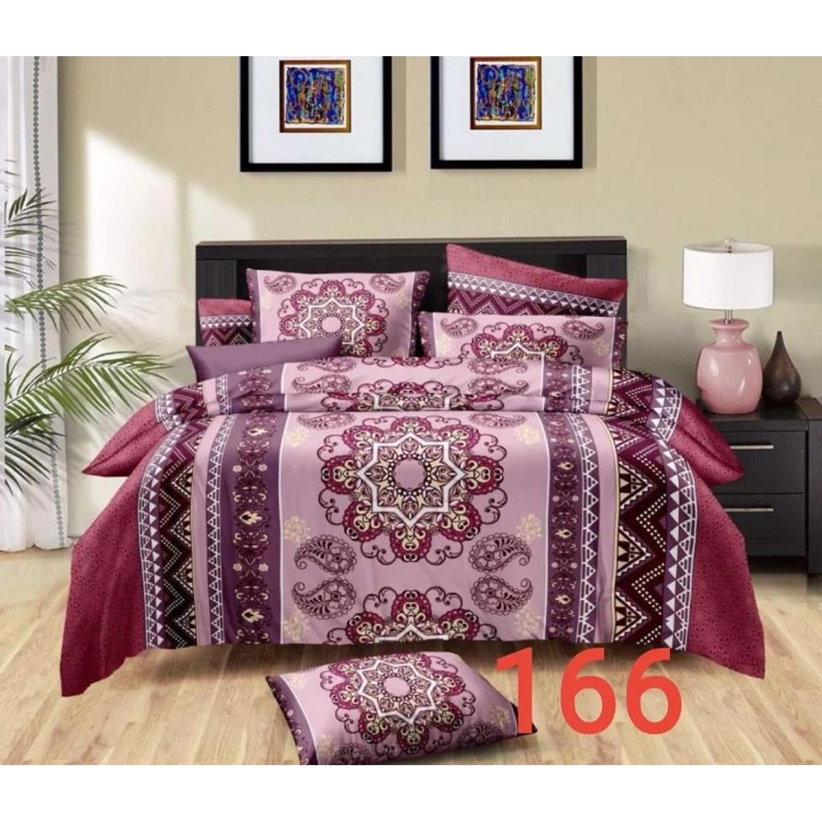 GENERICO - cubrecama 2 plaza burdeo con diseño quilt verano 100% COTTON