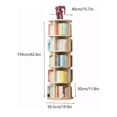 Imagen 2 del producto Biblioteca Giratoria Librero Organizador Libros Alto 160cm