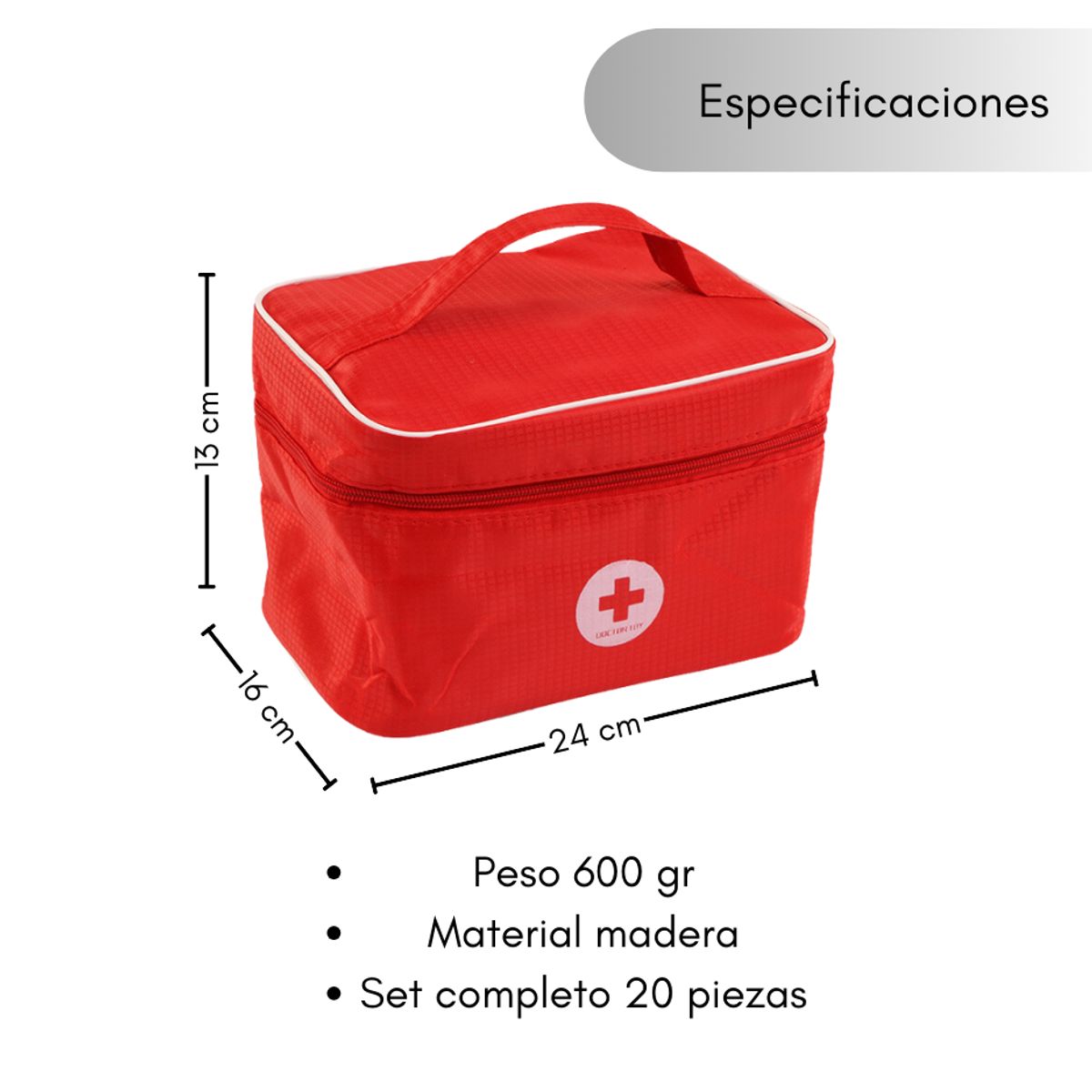 GENERICO - Set Juego De Roles Doctor Juego Madera Niños