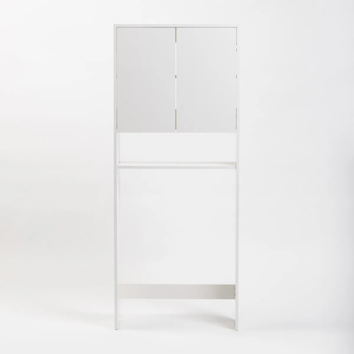 MOBELTEK - Mueble Organizador WC 2 Puertas Blanco