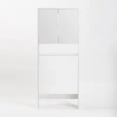 MOBELTEK - Mueble Organizador WC 2 Puertas Blanco