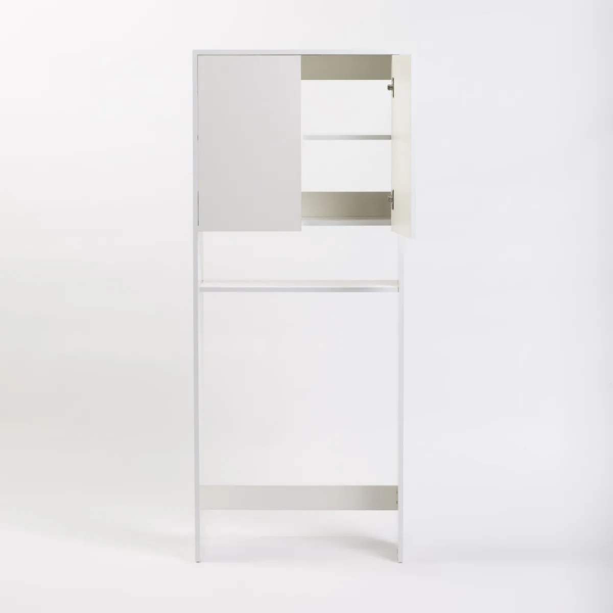 MOBELTEK - Mueble Organizador WC 2 Puertas Blanco
