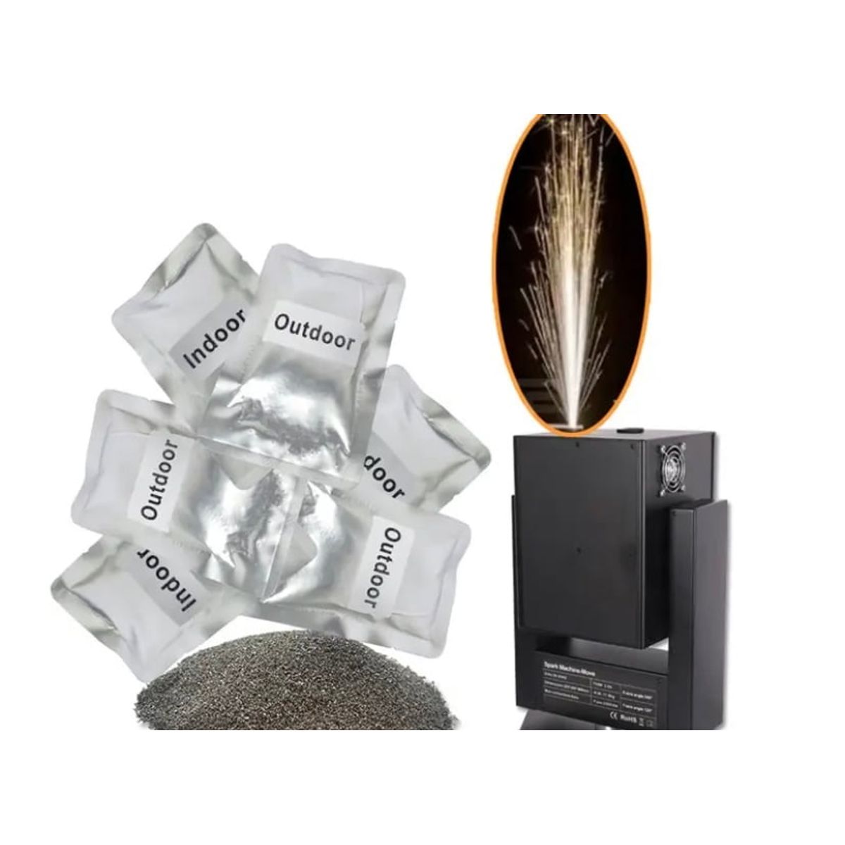 GENERICO - Polvo para maquina de chispa fria outdoor