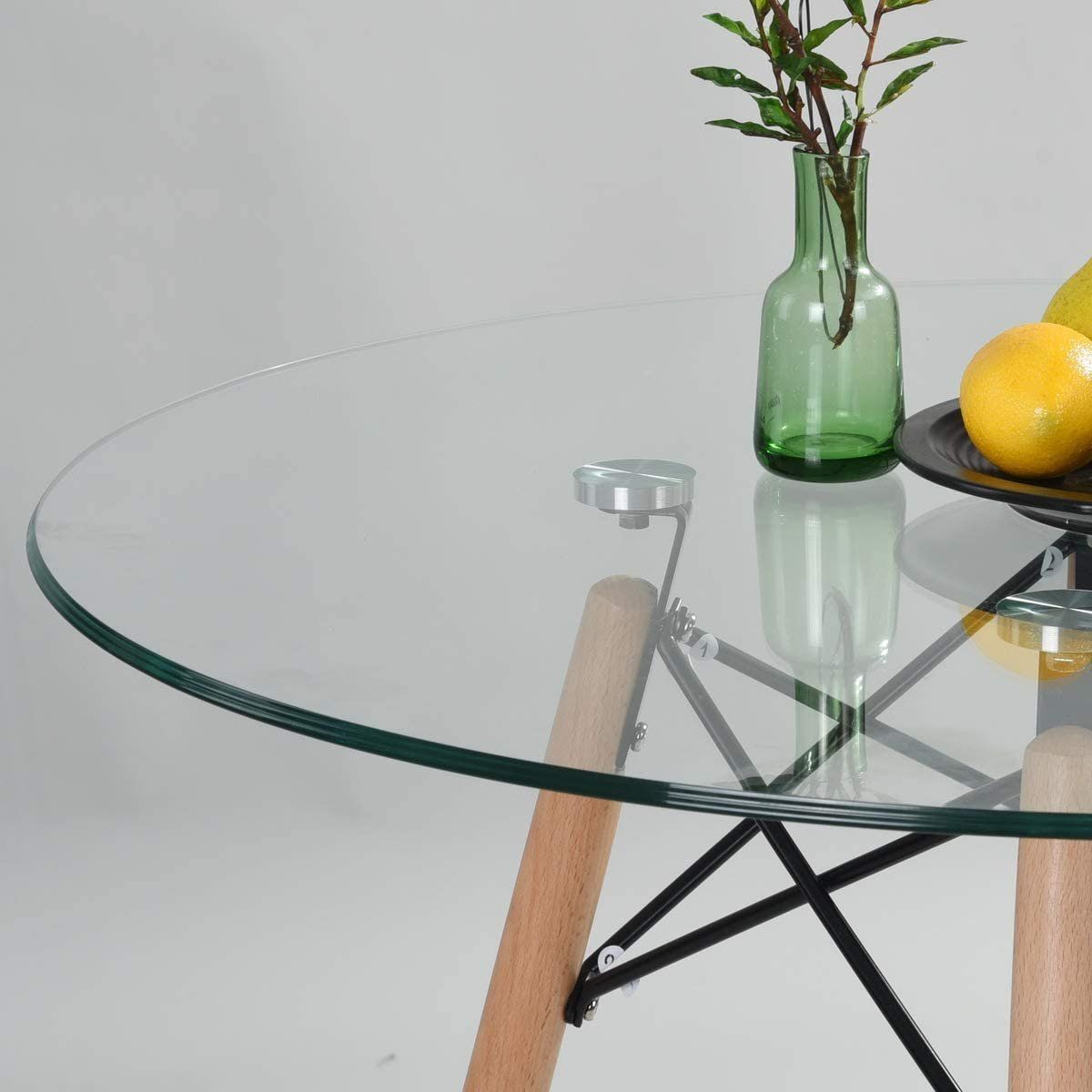 MOBOI - Mesa Eames Redonda de Vidrio 80cm