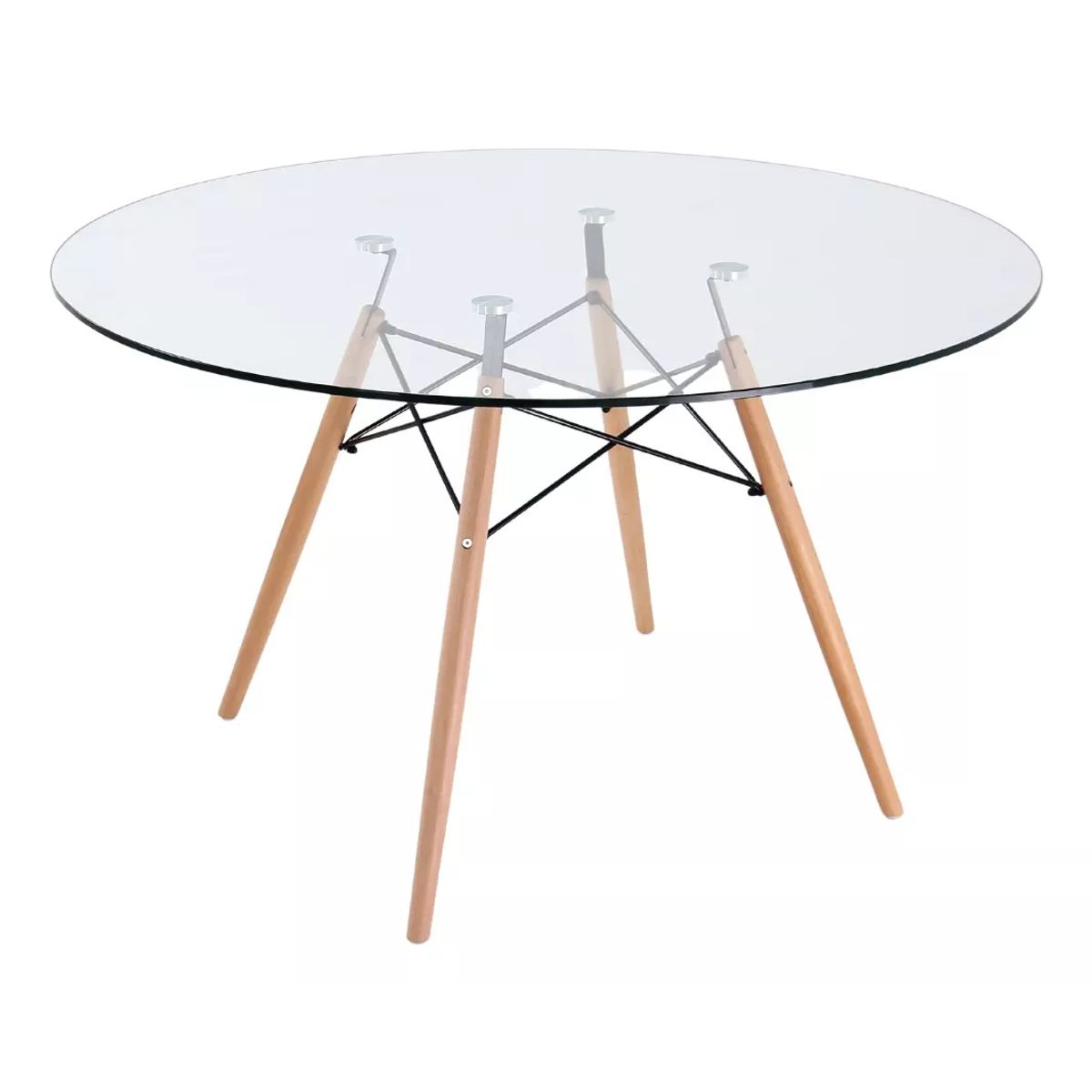 MOBOI - Mesa Eames Redonda de Vidrio 100cm