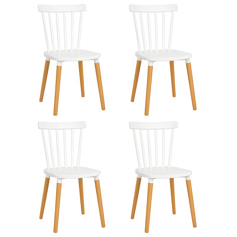 MOBOI - Pack 4 Sillas Windsor para Comedor o Terraza Blancas