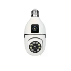 GENERICO - Cámara Ip Wifi Ampolleta Doble Lente 5g 4mp Vision Nocturna