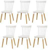 Pack 6 Sillas Windsor para Comedor o Terraza Blancas