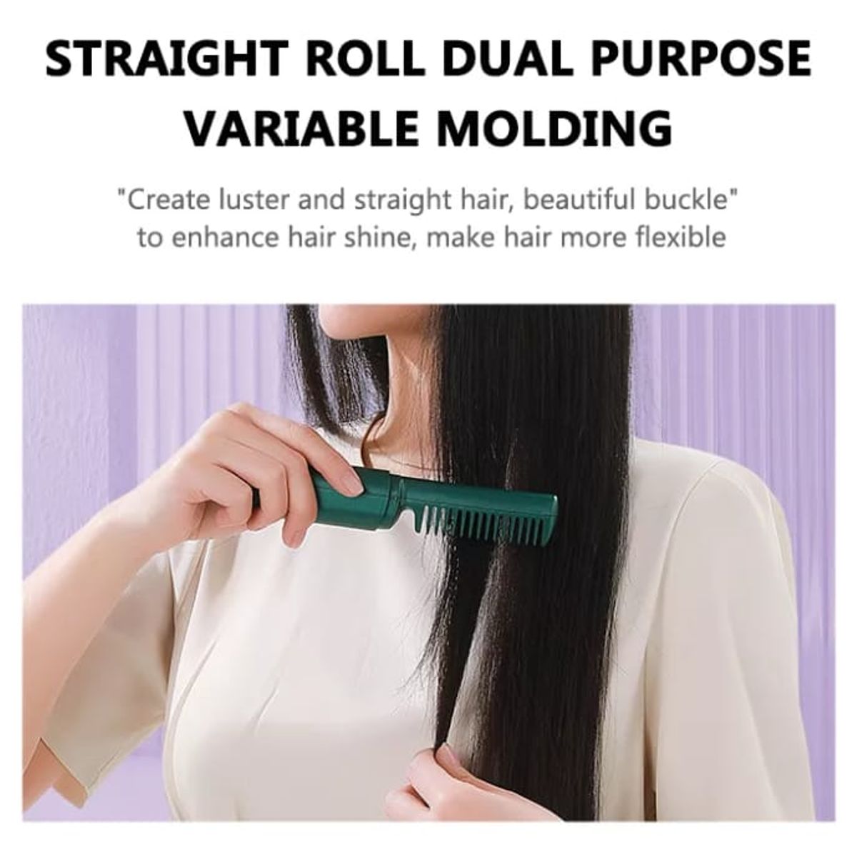 GENERICO - Mini Peine Cepillo Alisador Portatil Temperatura Recargable USB