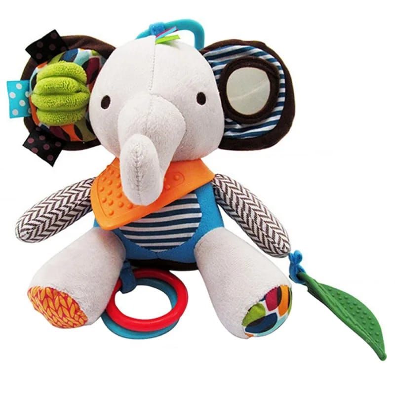 OEM - SONAJERO DE PELUCHE DE TELA ANIMALES - Gris - ELEFANTE