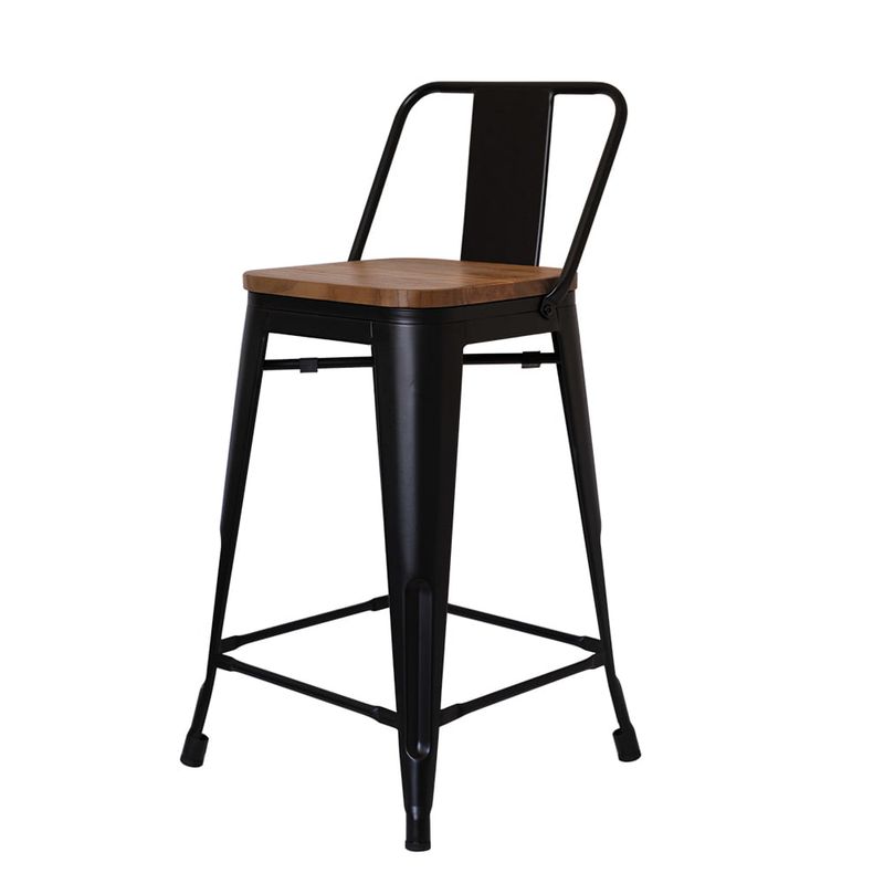 GENERICO - Silla Bar Tolix madera altura 66 cm