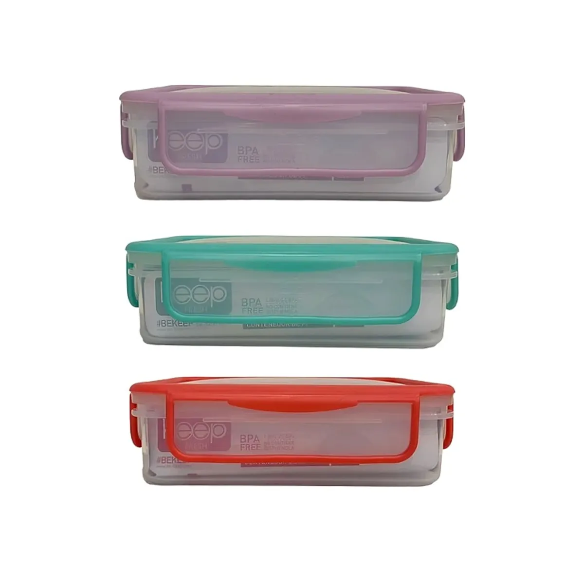 KEEP - HERMETICO PP 600ML RECTANGULAR  ROJO
