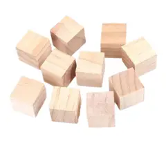MOTARRO - Cubos De Madera Para Artesanías 12 Unidades