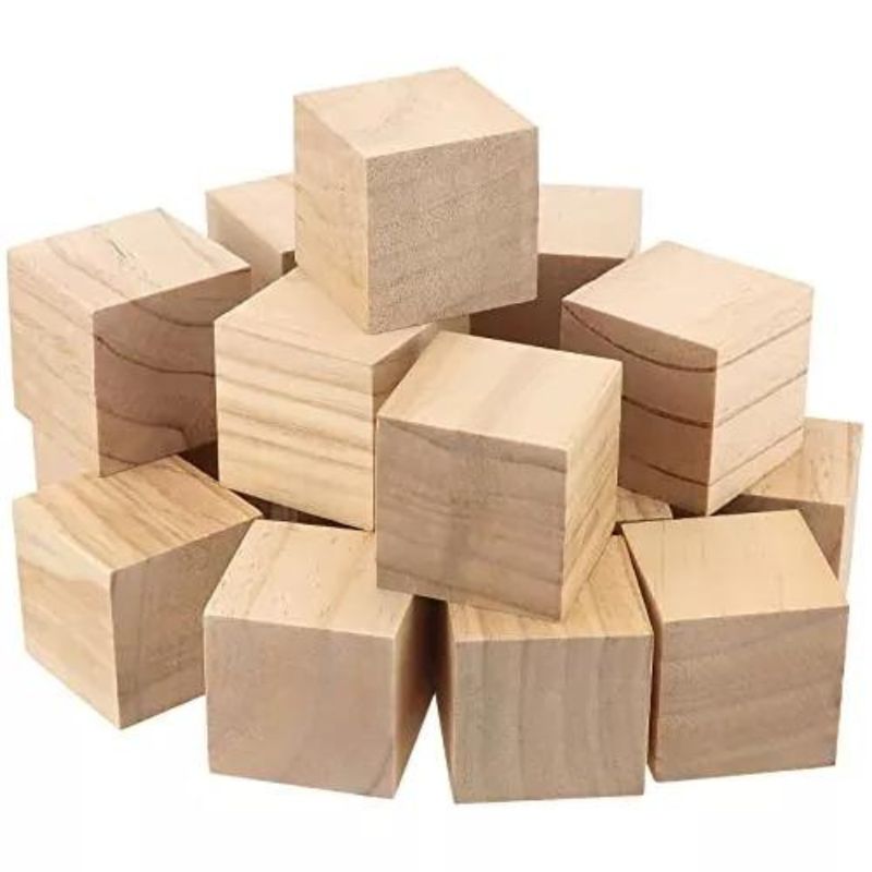 MOTARRO - Cubos De Madera Para Artesanías/manualidades 9 Unidades