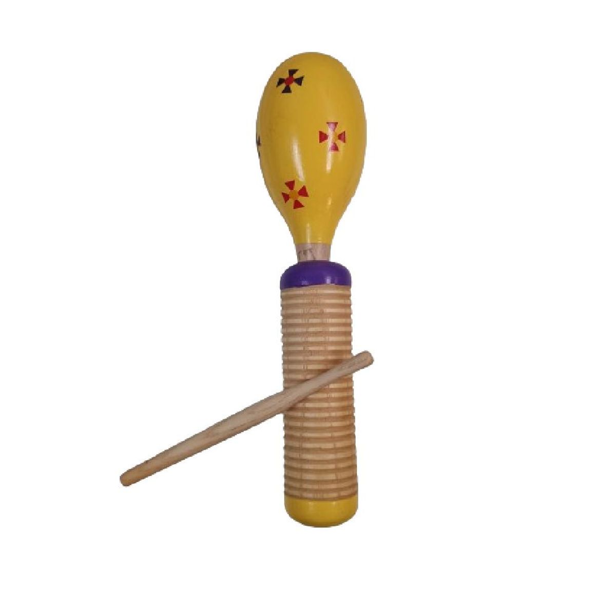 GENERICO - Maraca Guiro 26 cm Amarilla PA-H4E3