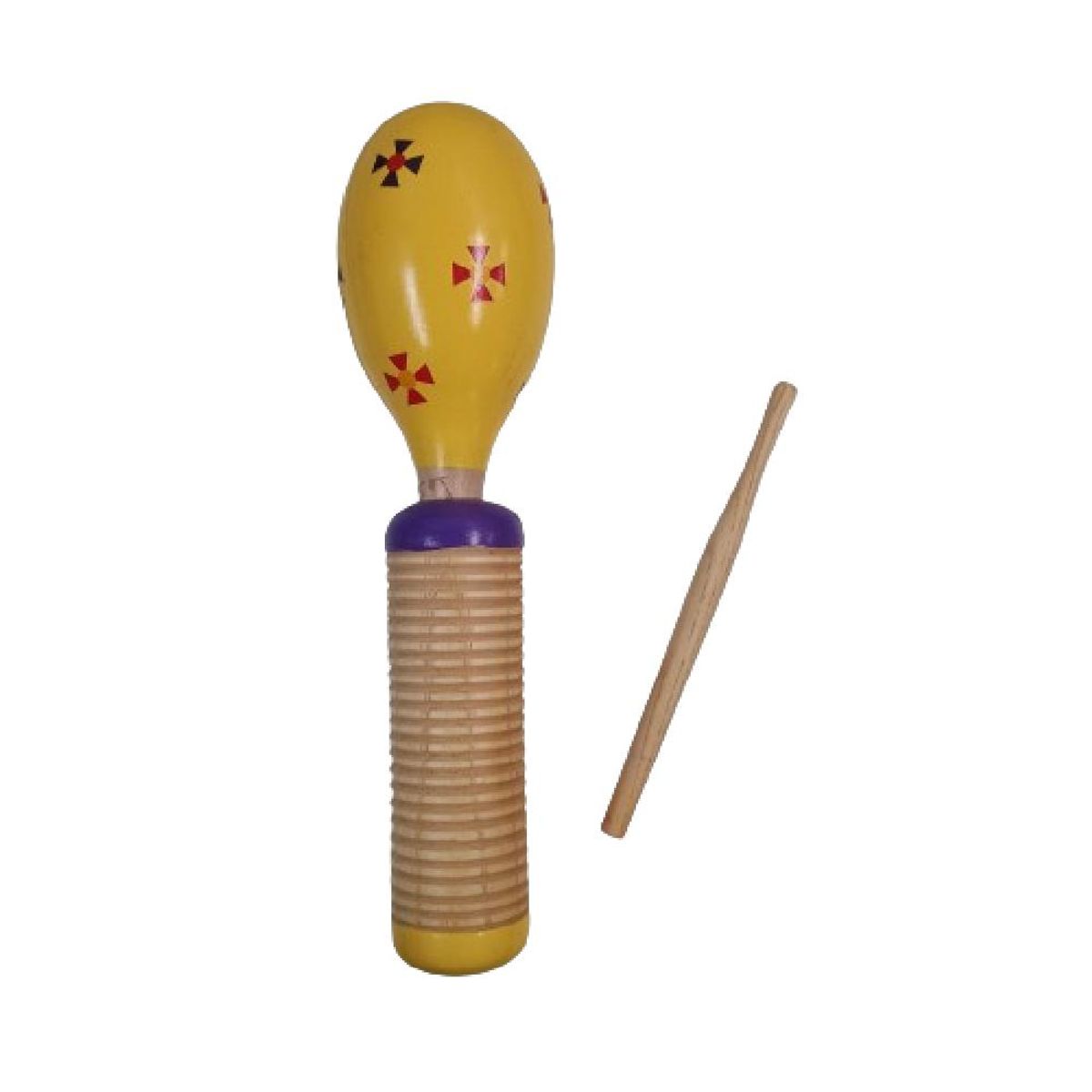 GENERICO - Maraca Guiro 26 cm Amarilla PA-H4E3