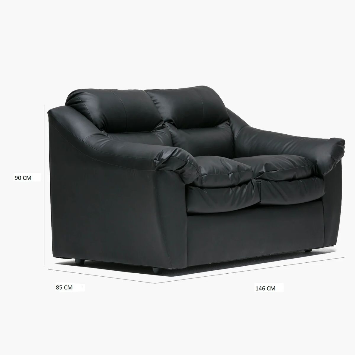 CABSUR - SOFA BALI 2CPOS NEGRO