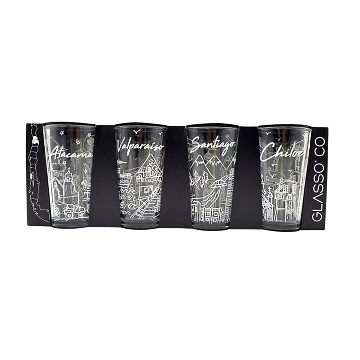 GLASSO - SET 4 VASOS CHILE COLLECTION GLASSO