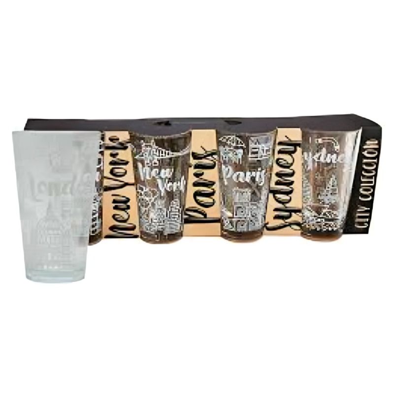 GLASSO - SET 4 VASOS CITY COLLECTION GLASSO
