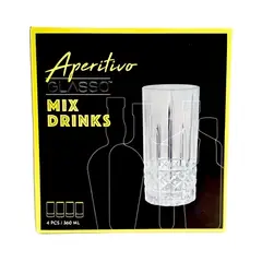 GLASSO - SET 4 VASOS MIX DRINKS VINTAGE