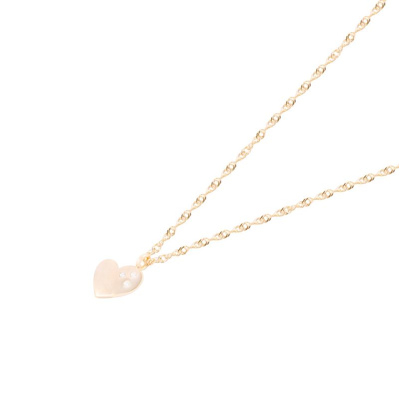 JB JOYAS BARON - Collar de Oro 18kt Corazón Circonita