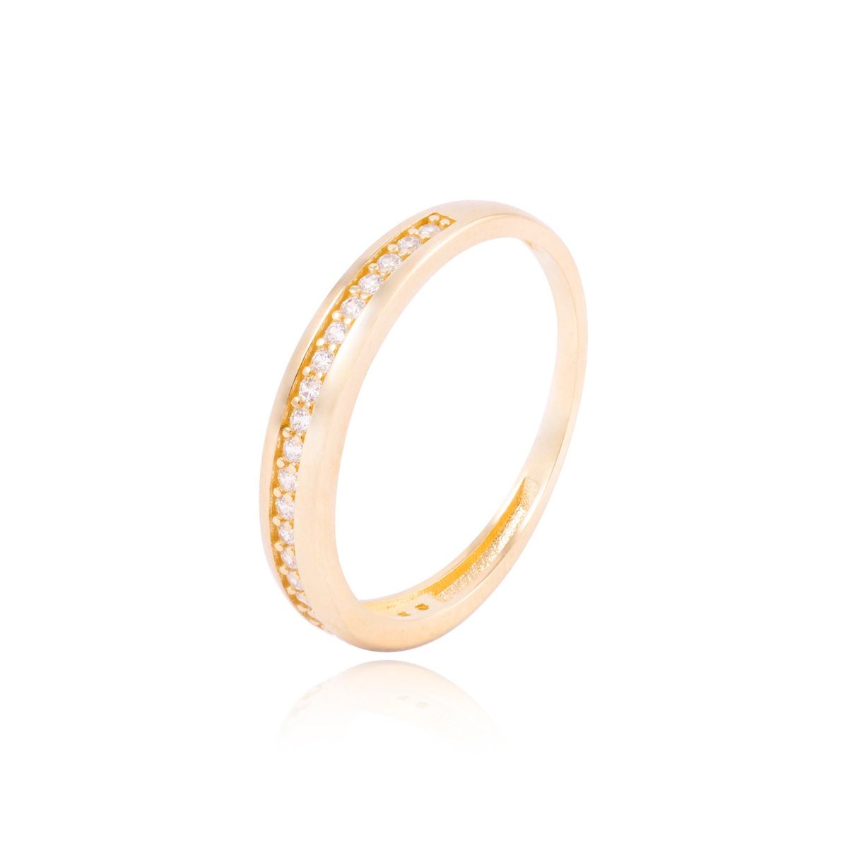 JB JOYAS BARON - Anillo Compromiso de Oro 18Kt Circón Riel Ovalado
