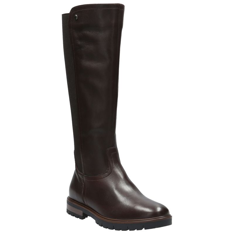 HUSH PUPPIES - Bota Cuero Mujer Edra Café HUSH PUPPIES