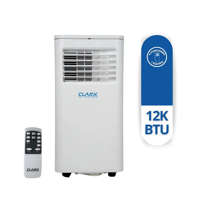 CLARK EQUIPO AIRE ACONDICIONADO PORTÁTIL 12.000 BTU/HR, 220V