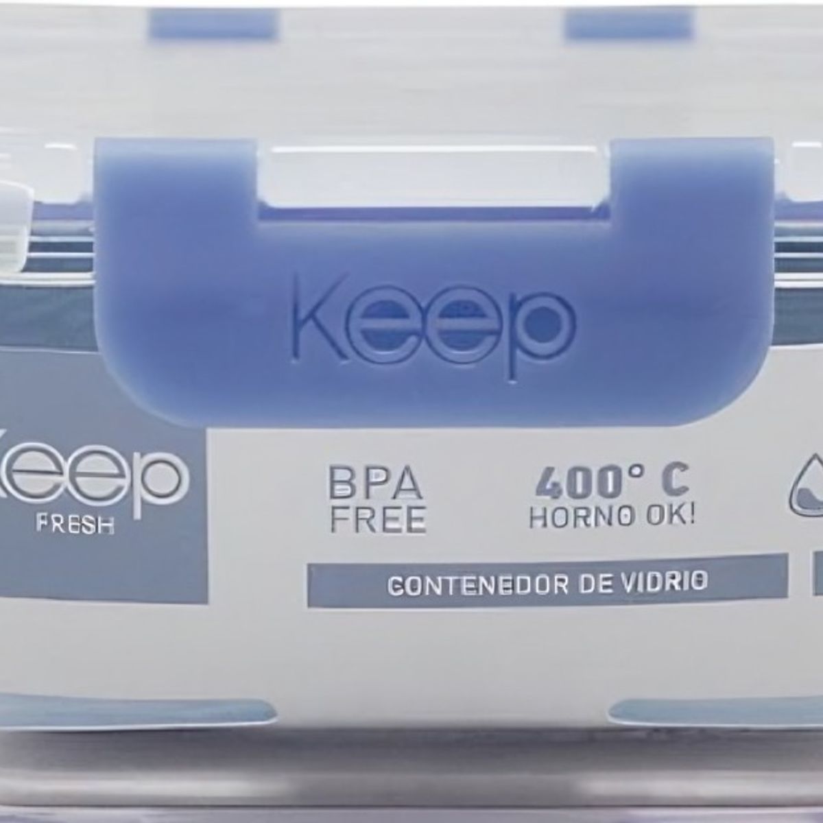 KEEP - HERMETICO CUADRADO 800ML GLASS KEEP AZUL