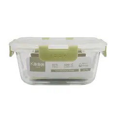 OEM - HERMETICO CUADRADO 800ML GLASS KEEP VERDE