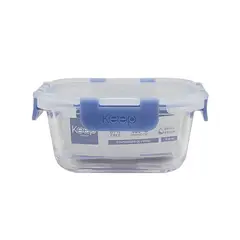 KEEP - HERMETICO CUADRADO 520ML GLASS AZUL