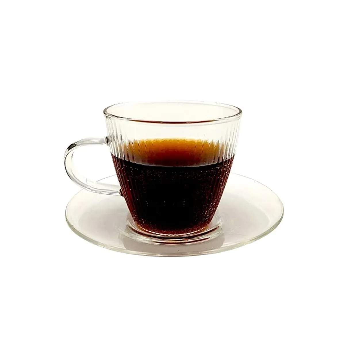 GLASSO - SET 4 TAZAS C/PLATO ESPRESSO GLASSO