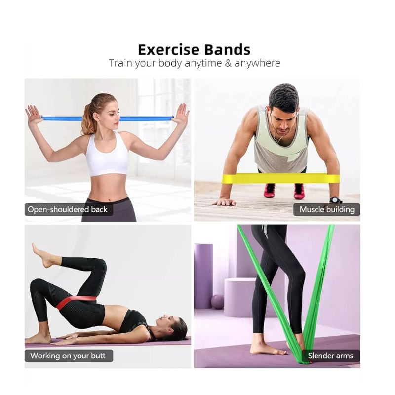 GENERICO - Ligas Ejercicio Elasticos Set Bandas Elasticas X5