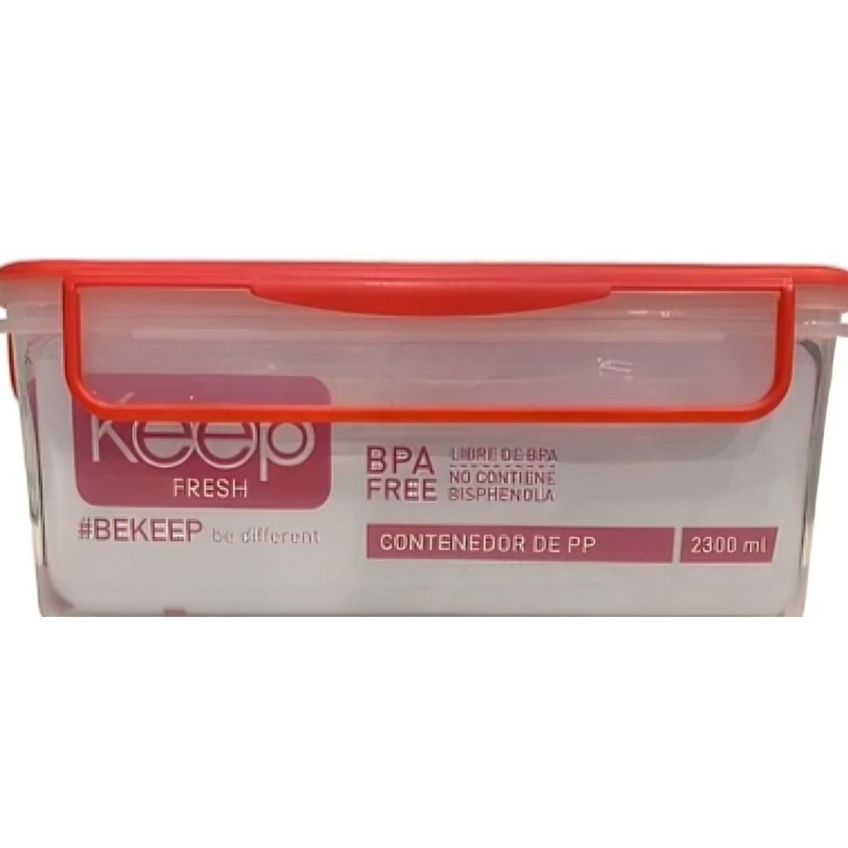 KEEP - HERMETICO PP 2300 ML RECTANGULAR ROJO
