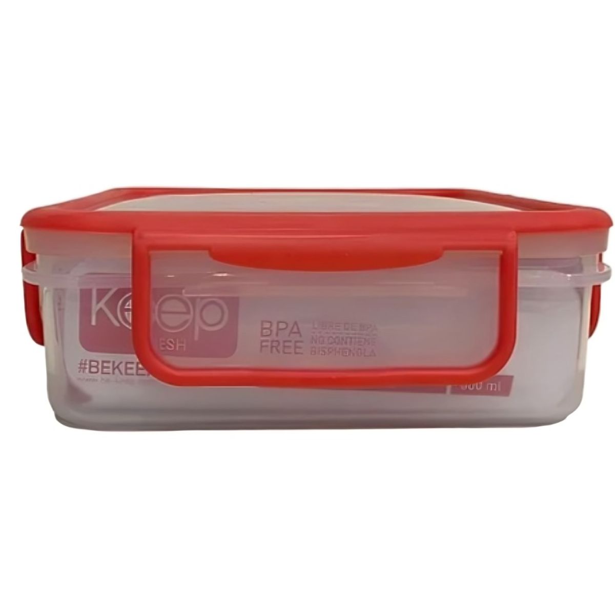 KEEP - HERMETICO PP 1400 ML CUADRADO ROJO