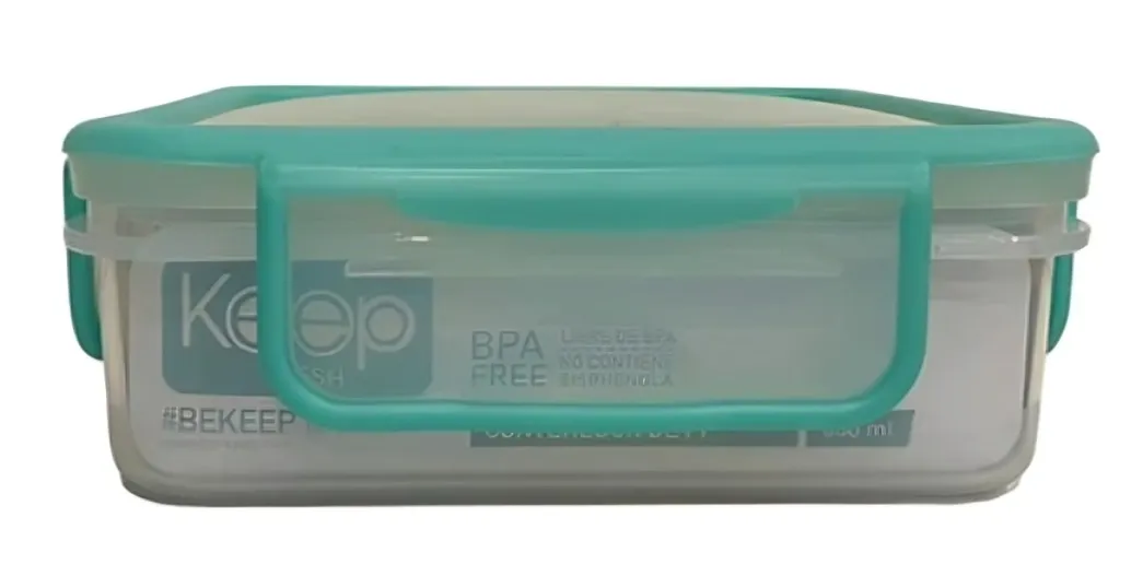 HERMETICO PP 1400 ML CUADRADO VERDE
