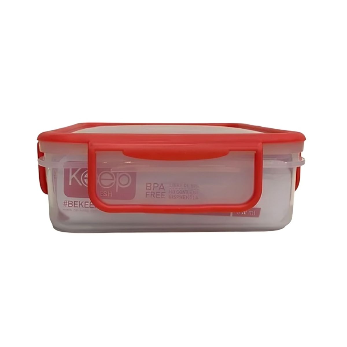 KEEP - HERMETICO PP 600ML CUADRADO ROJO