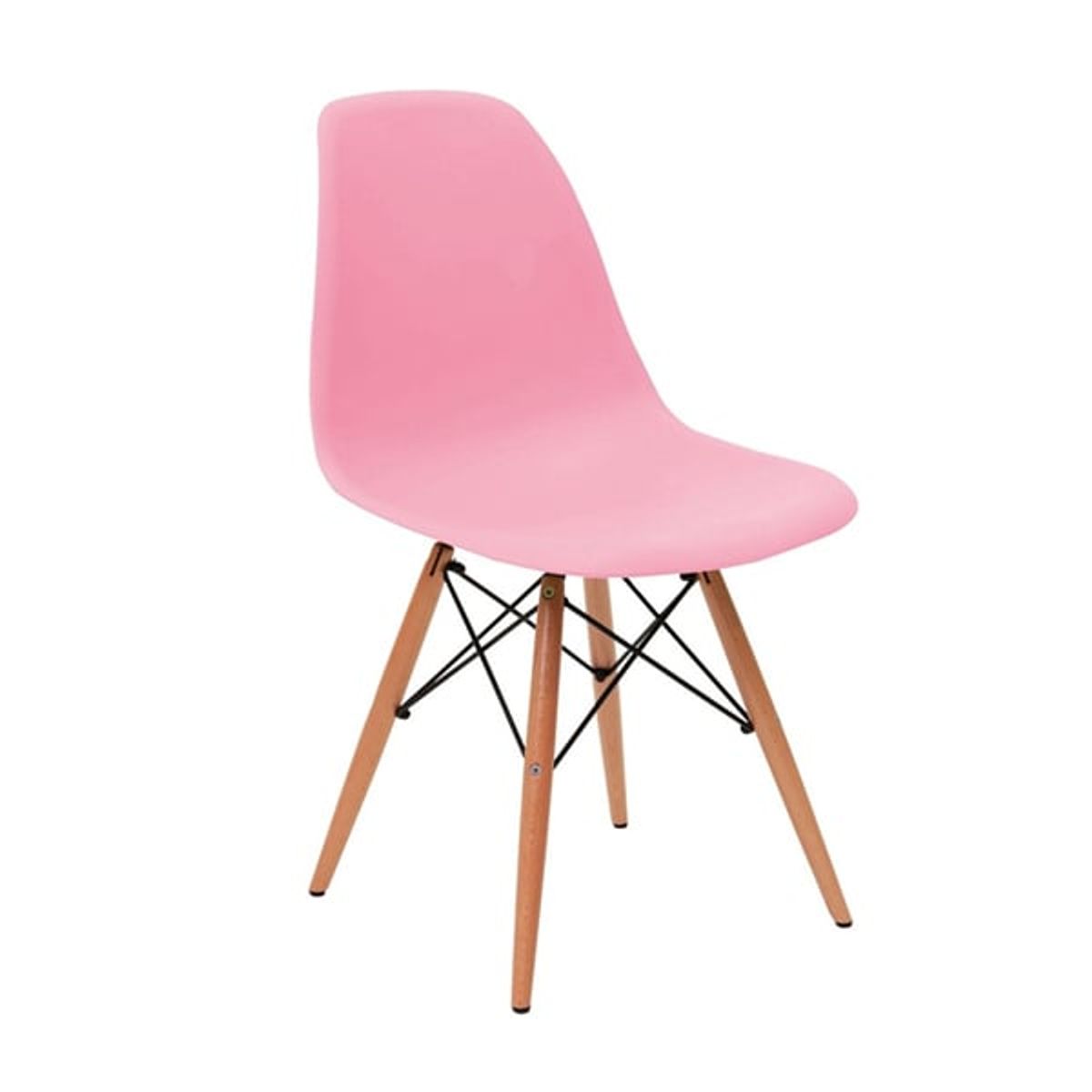 CORI CORI - Comedor Medlock Vidrio 140x90 + 4 Sillas Eames Rosa