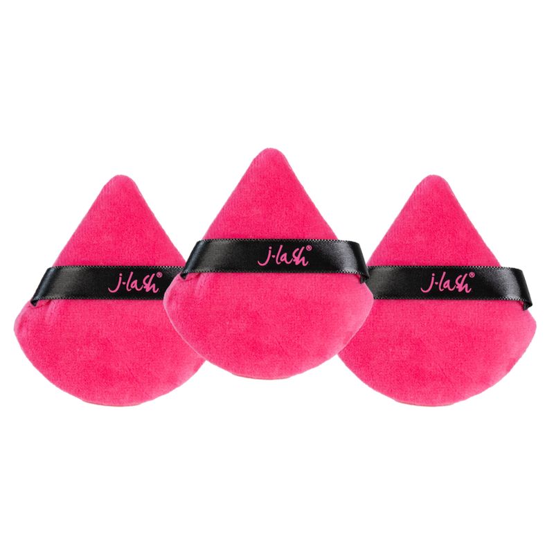 GENERICO - SET DE 3 ESPONJAS BORLA TRIANGULAR J LASH MAKEUP PUFF