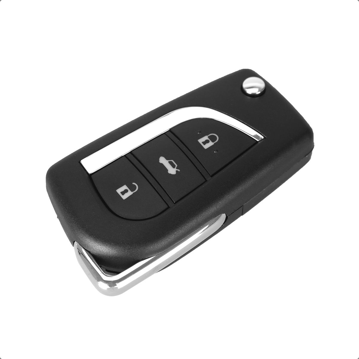 GENERICO - Carcasa Llave Para Toyota Camry Corolla Hilux Rav4 3 Botones